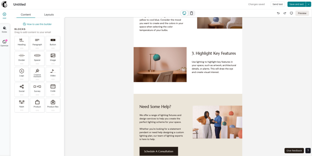 Editor Mailchimp